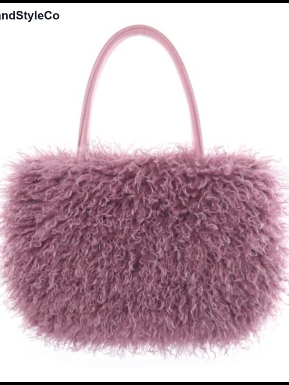 Women's Fuzzy Tote Bag Curly Faux Leather Large Plush Top Handle Purse